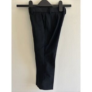 Boys BLACK 100% WOOL Dress PANTS Lauren Ralph Lauren Size 4 Elastic Waist Part